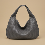 Hobo Bag for Women - Woven Leather Oversized Handbag
