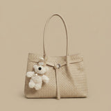Tote Bag with Teddy Bear Pendant