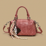 Shoulder Bag with Raised Lettering