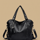 Tote Bag for Women with Studded Leather and Tassel Handbag