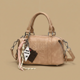 Shoulder Bag with Raised Lettering