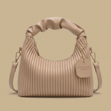 Crossbody Bag with Pleated Handle