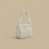 Shoulder Bag with Beaded Fringe