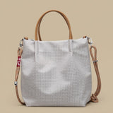 Tote Bag with Plaid Pattern