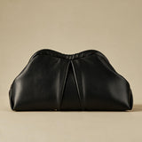 Shoulder Bag with Pleated Front