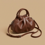 Shoulder Bag with Sculptural Pleats