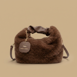 Shoulder Bag Faux Fur Handle