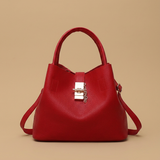 Shoulder Bag Women Leather Tote Gold Hardware