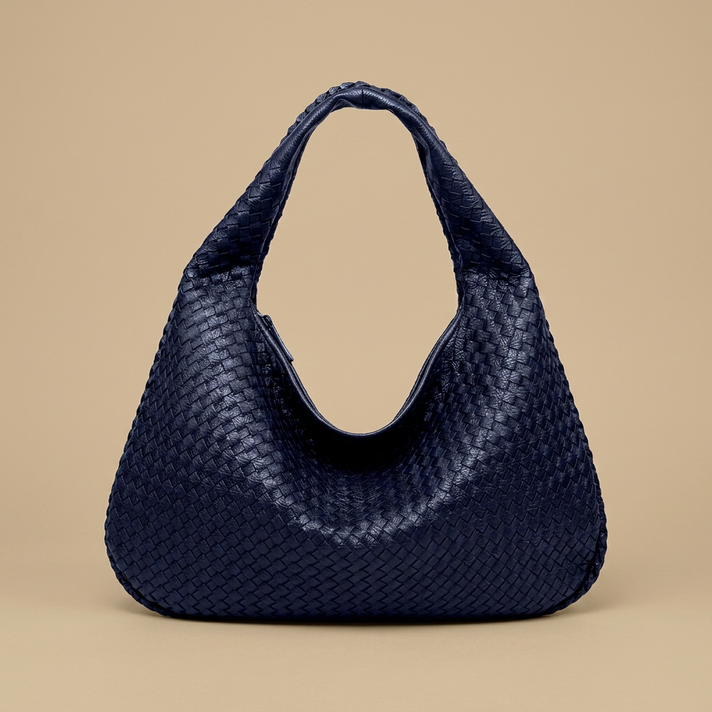 Hobo Bag for Women - Woven Leather Oversized Handbag