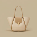 Tote Bag with Bar Clasp