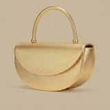 Shoulder Bag with Metallic Finish