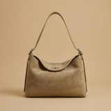 Shoulder Bag with Contrast Base Panel