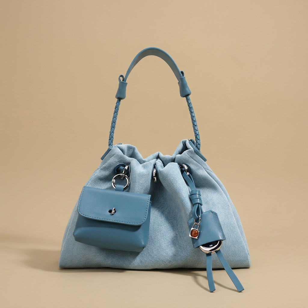 Hobo Bag with Braided Handle