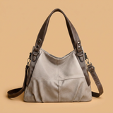 Shoulder Bag with Contrast Stitching