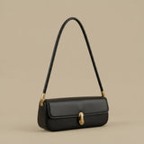 Shoulder Bag with Oblong Clasp