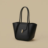 Tote Bag with Bar Clasp