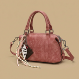 Shoulder Bag with Raised Lettering
