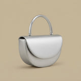 Shoulder Bag with Metallic Finish