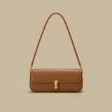Shoulder Bag with Oblong Clasp