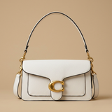 Shoulder Bag Women Flap Leather Gold Hardware