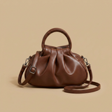 Shoulder Bag with Sculptural Pleats
