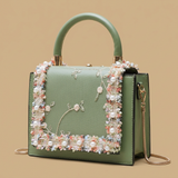 Crossbody Bag with Floral Lace