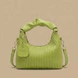Crossbody Bag with Pleated Handle