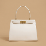 Shoulder Bag with Trapezoid Silhouette