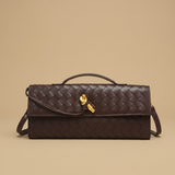 Crossbody Bag Woven Leather Clutch Handbag