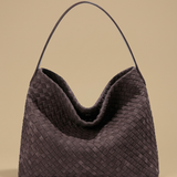 Hobo Bag Woven Suede Texture