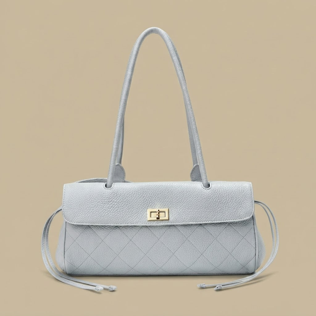 Shoulder Bag with Quilted Stitching