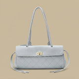 Shoulder Bag with Quilted Stitching