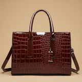 Tote Bag with Croc-Embossed Finish