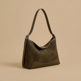 Shoulder Bag with Contrast Base Panel