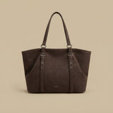 Tote Bag with Pleated Front