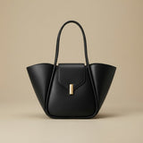 Tote Bag with Bar Clasp