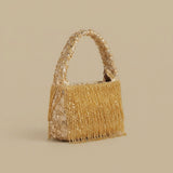 Shoulder Bag with Beaded Fringe