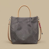 Tote Bag with Plaid Pattern
