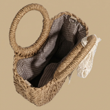 Crossbody Bag Woven Rattan Straw