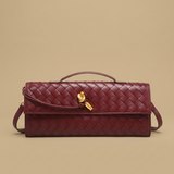 Crossbody Bag Woven Leather Clutch Handbag