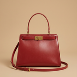 Shoulder Bag with Trapezoid Silhouette