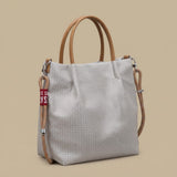 Tote Bag with Plaid Pattern
