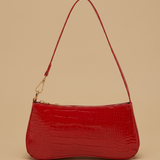 Shoulder Bag with Croc Texture