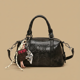 Shoulder Bag with Raised Lettering