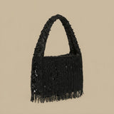 Shoulder Bag with Beaded Fringe