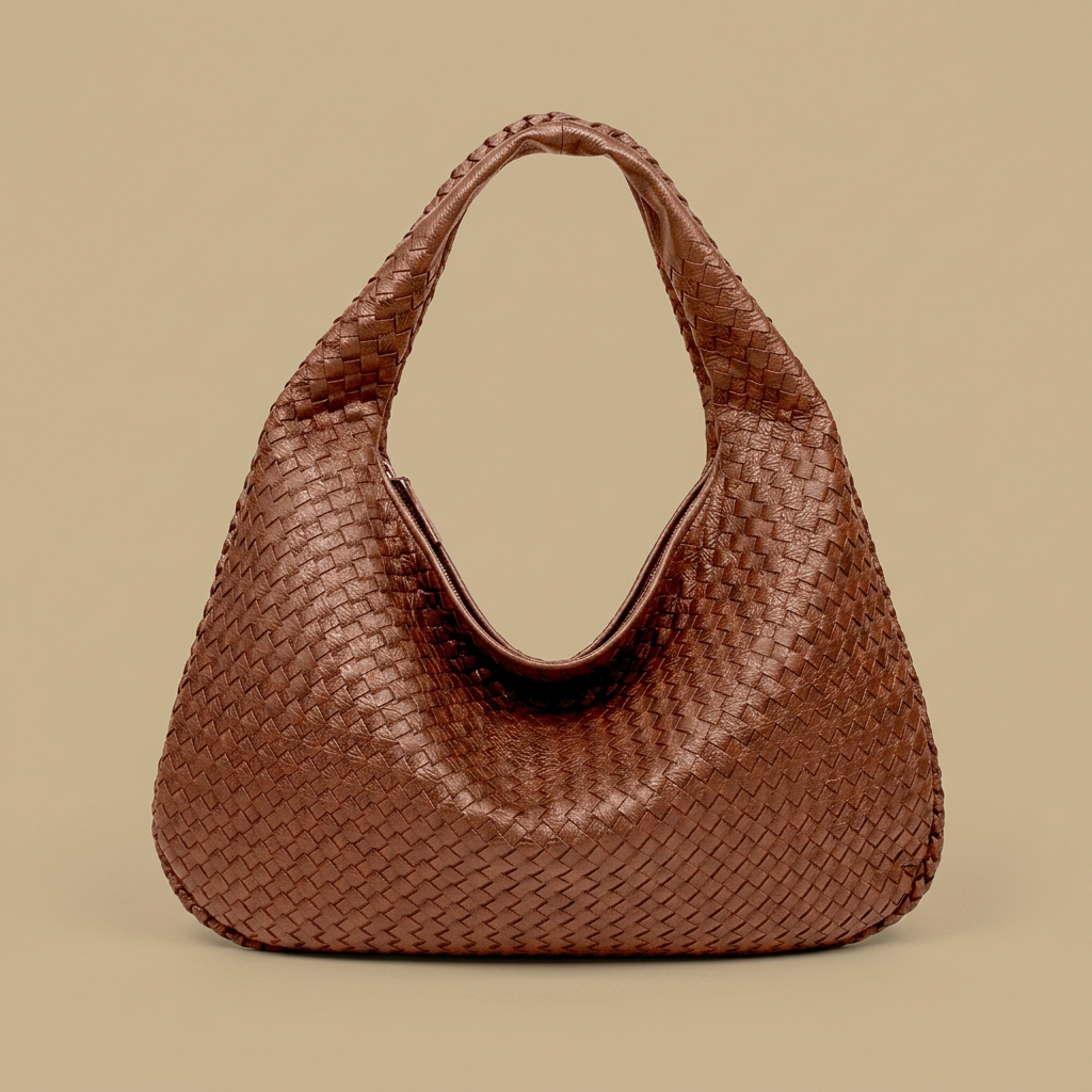 Hobo Bag for Women - Woven Leather Oversized Handbag