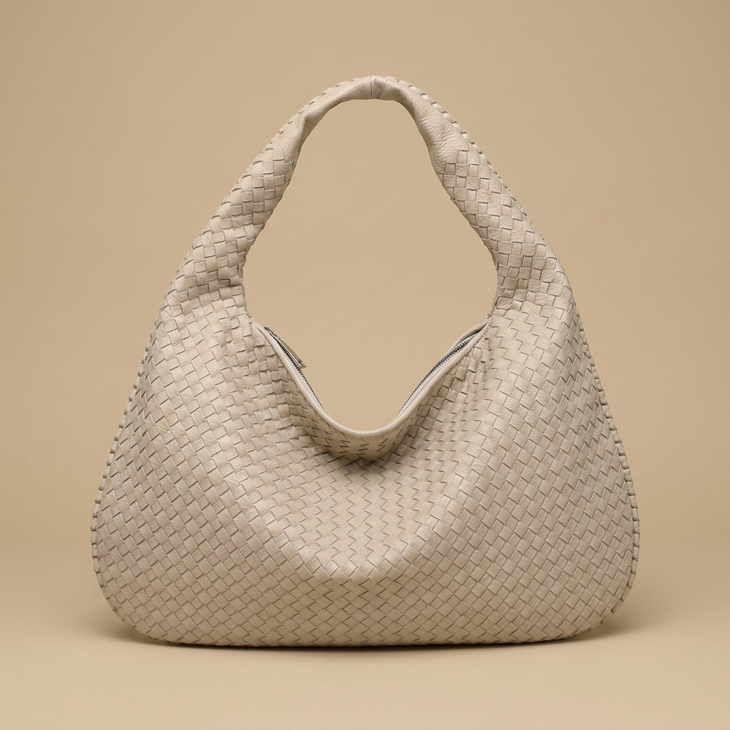 Hobo Bag for Women - Woven Leather Oversized Handbag