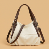 Shoulder Bag with Contrast Stitching