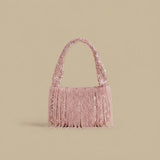 Shoulder Bag with Beaded Fringe