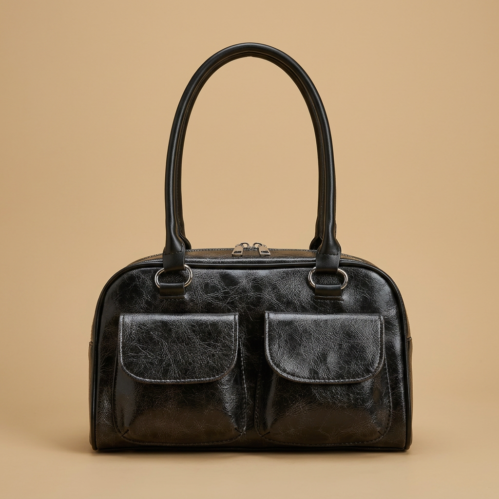 Shoulder Bag with Dual Pockets